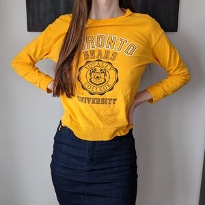 Cute Mustard Yellow College Sweatshirt H&M